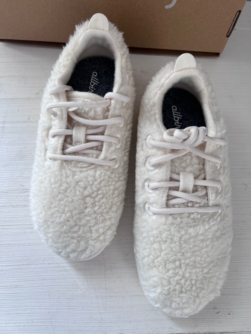allbirds Cream Sherpa Lace-Up kids Sneakers